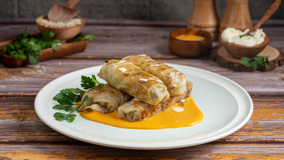 Cabbage Rolls With Rice And Minced Meat