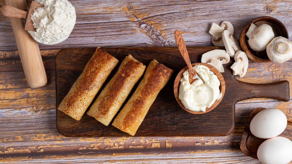 Russian Crepes With Mushroom